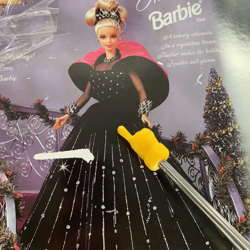 1998 Rare Happy Holidays Barbie with Multiple Print Errors But Bad Box